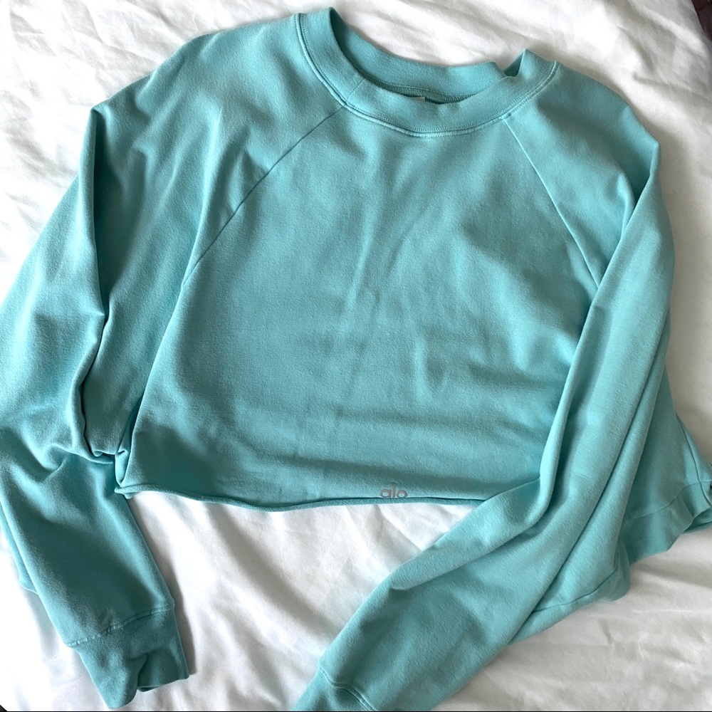 Alo yoga cropped sweatshirt top double take